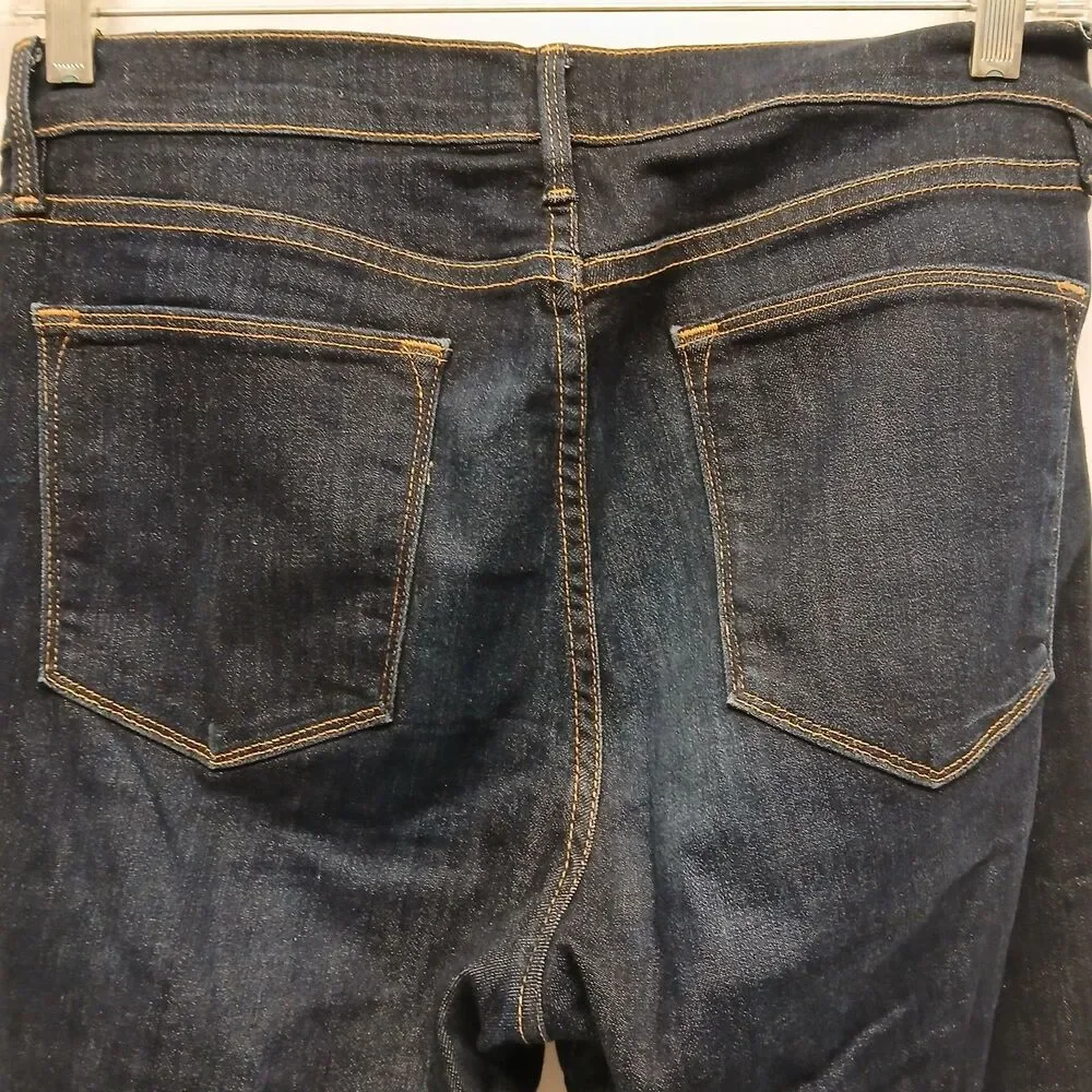 FRAME Le High Skinny Crop Jeans Womens Blue Dark Wash High Rise Stretch Dame 31